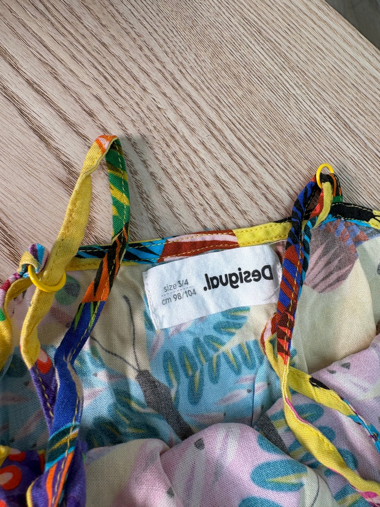 Kids Desigual Yellow Print Playsuit – Age 3-4