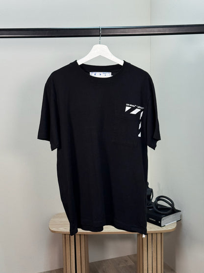 Off-White Black Diag Pocket T-shirt - Large