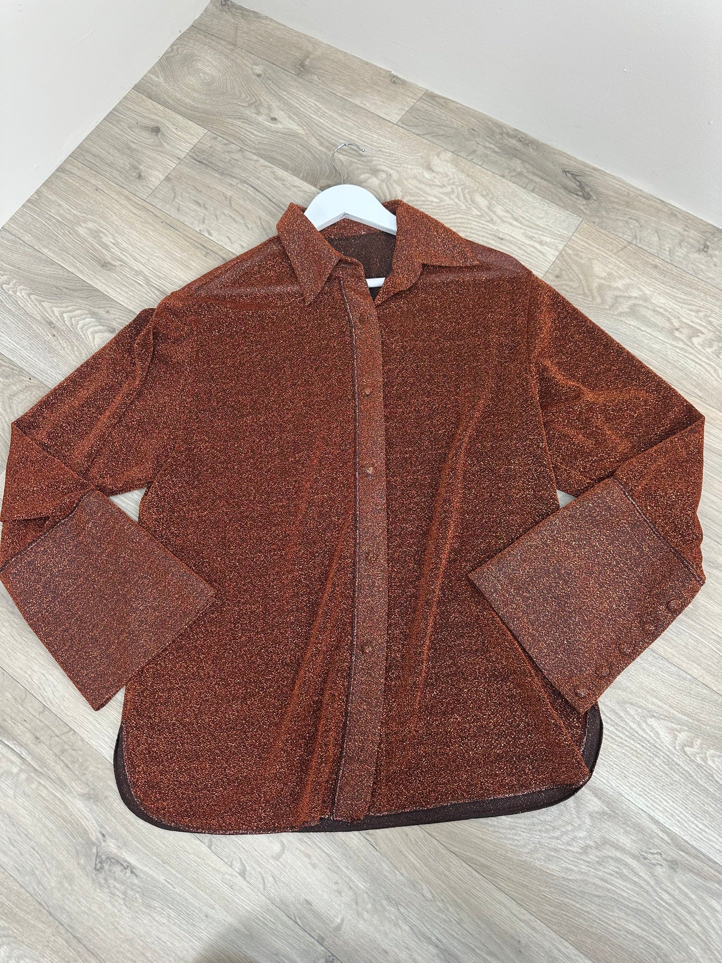 Oséree Bronze Glitter Lumier Shirt S-M
