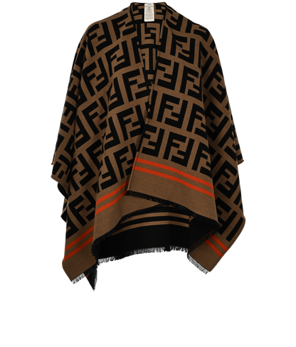 Fendi Brown FF Poncho Cape