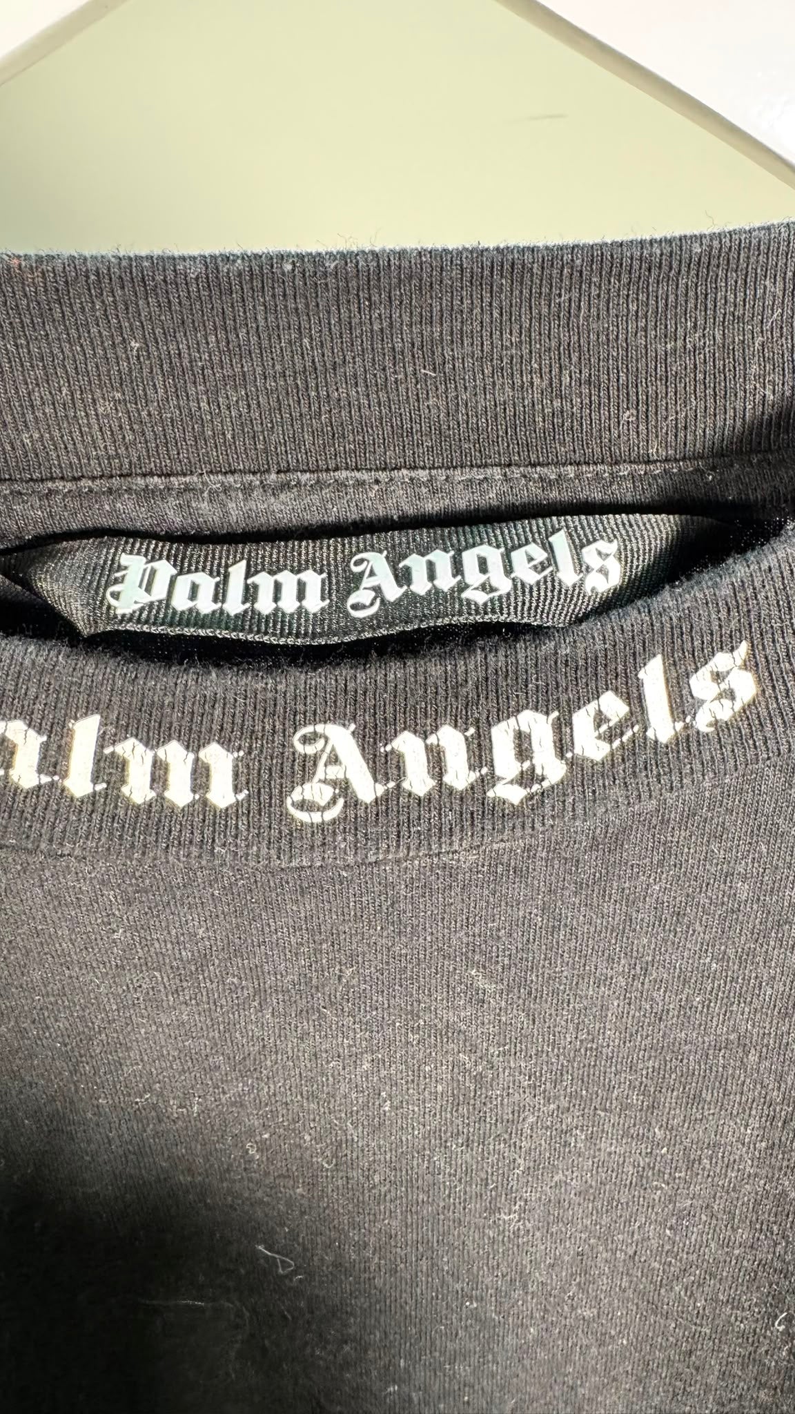 Palm Angels Black Long Sleeve Logo Top – XL