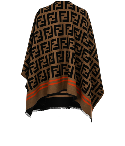 Fendi Brown FF Poncho Cape