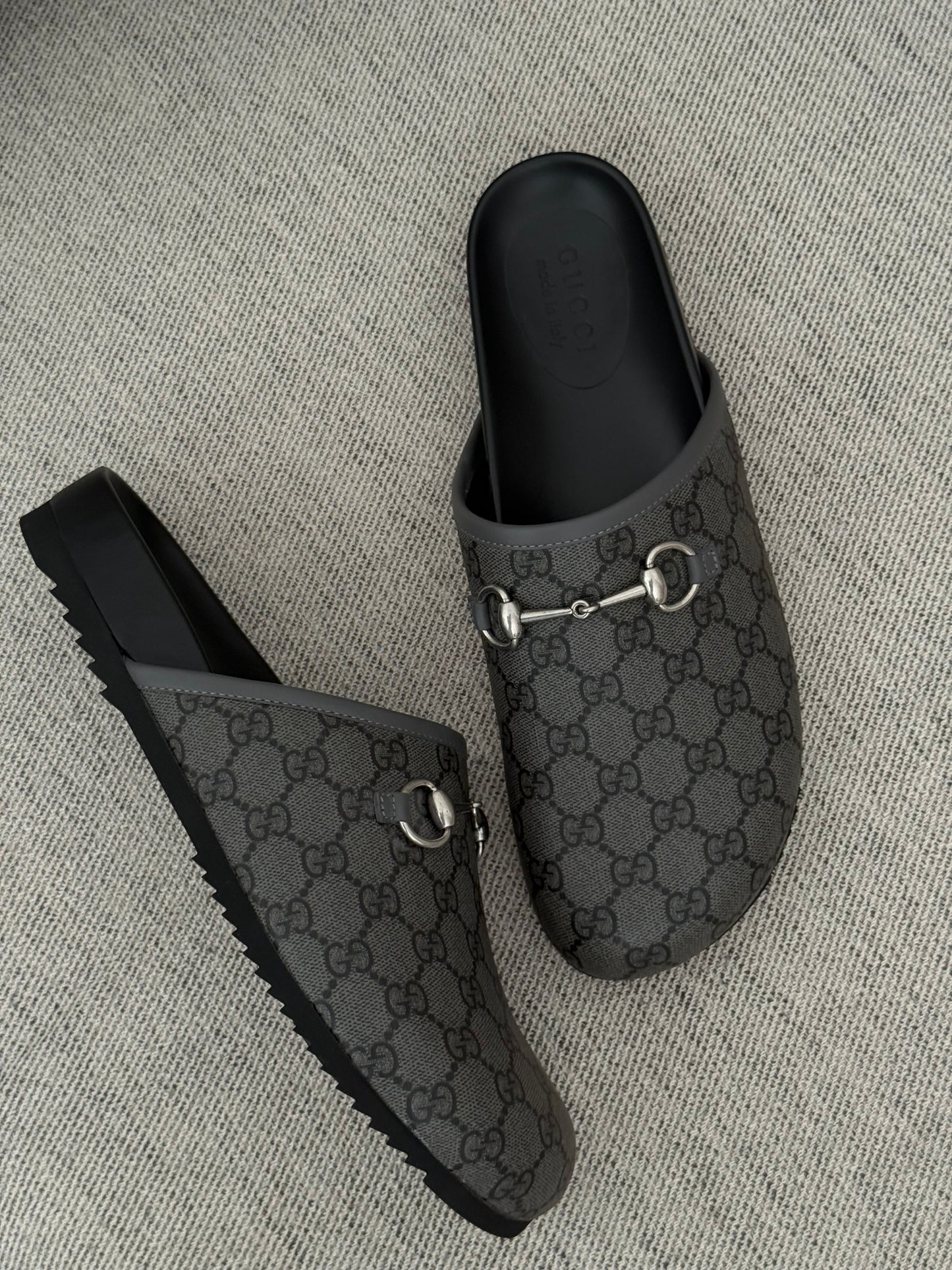 Gucci GG Horsebite Slider Mules- UK 10 Brand New