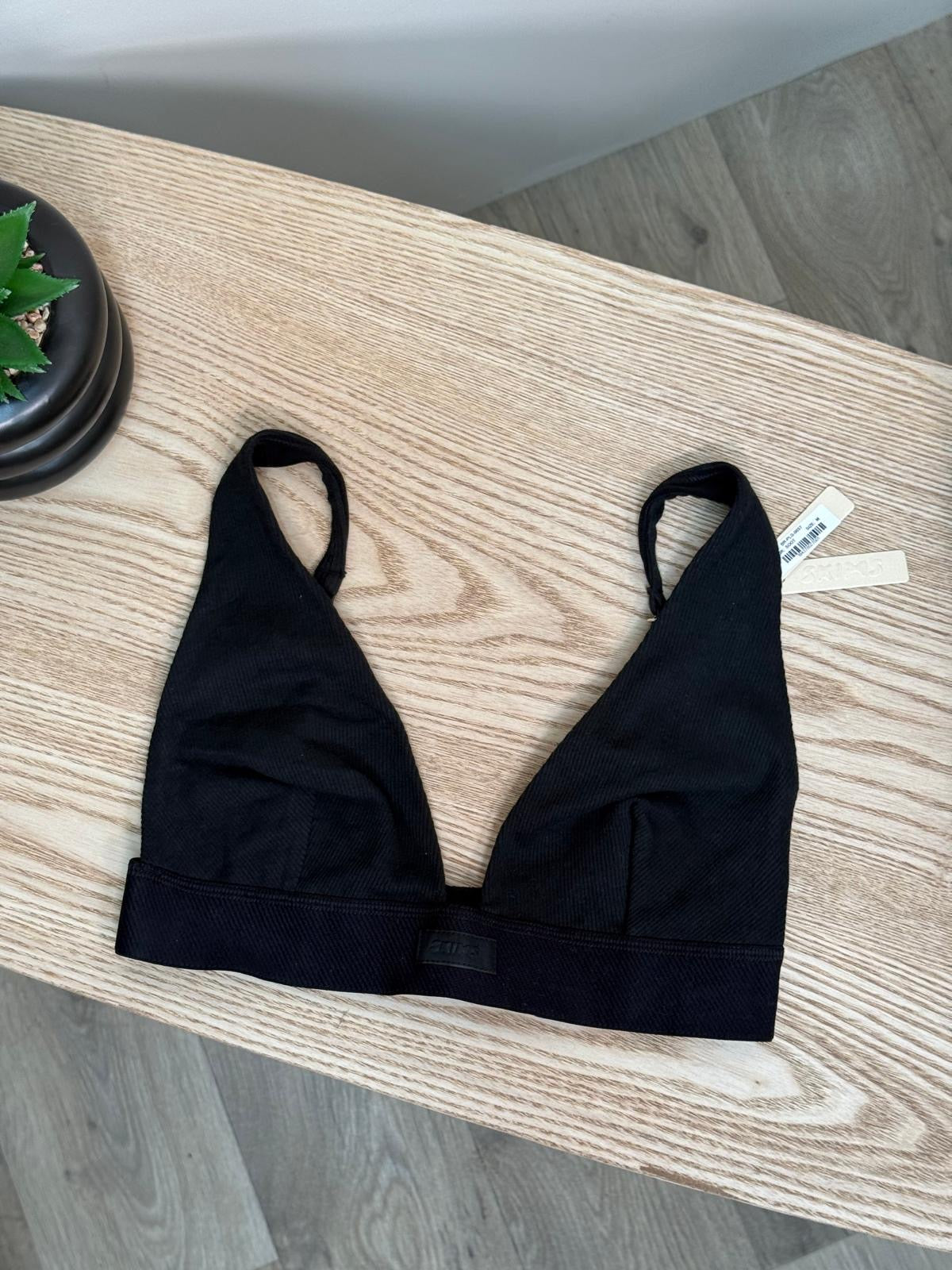 Skims Soot Logo Bralette - New in Tags Medium