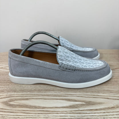 Dior Granville Light Grey Suede Oblique Loafer – UK 8