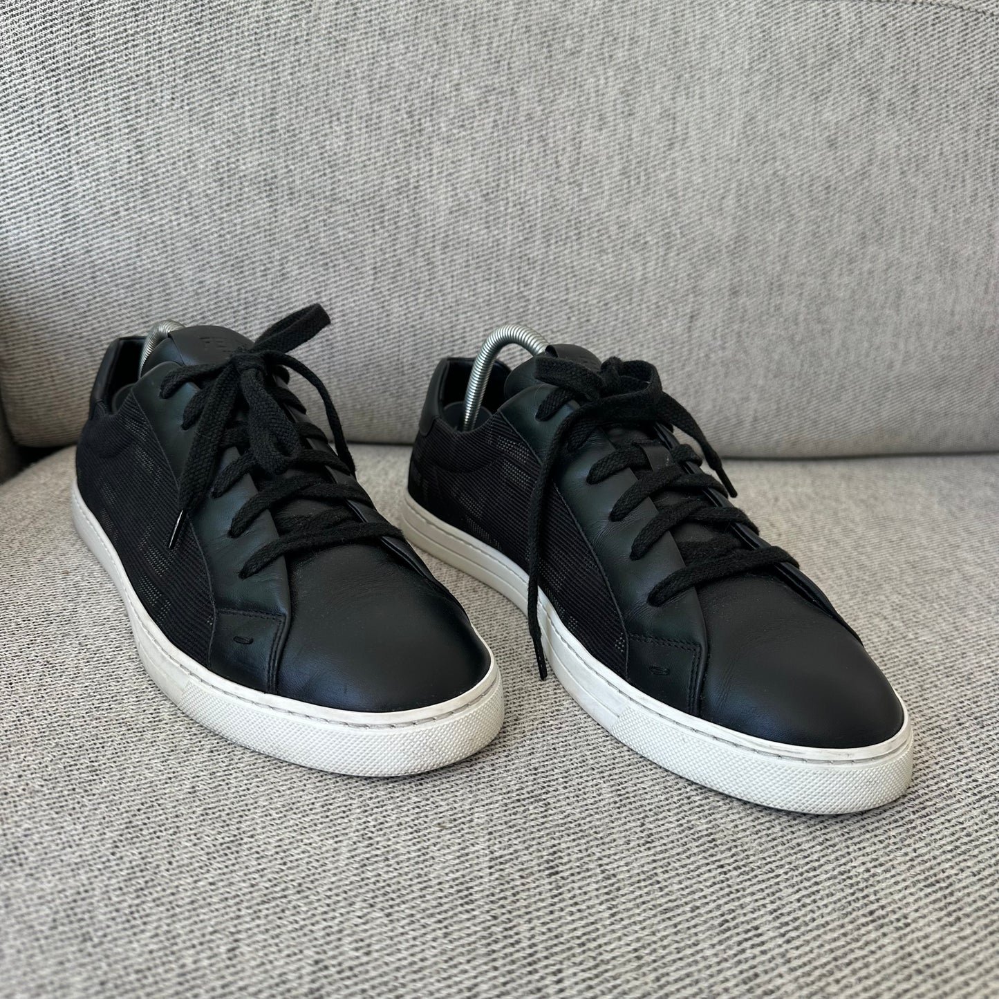 Fendi Black FF Insert Trainers – UK 8