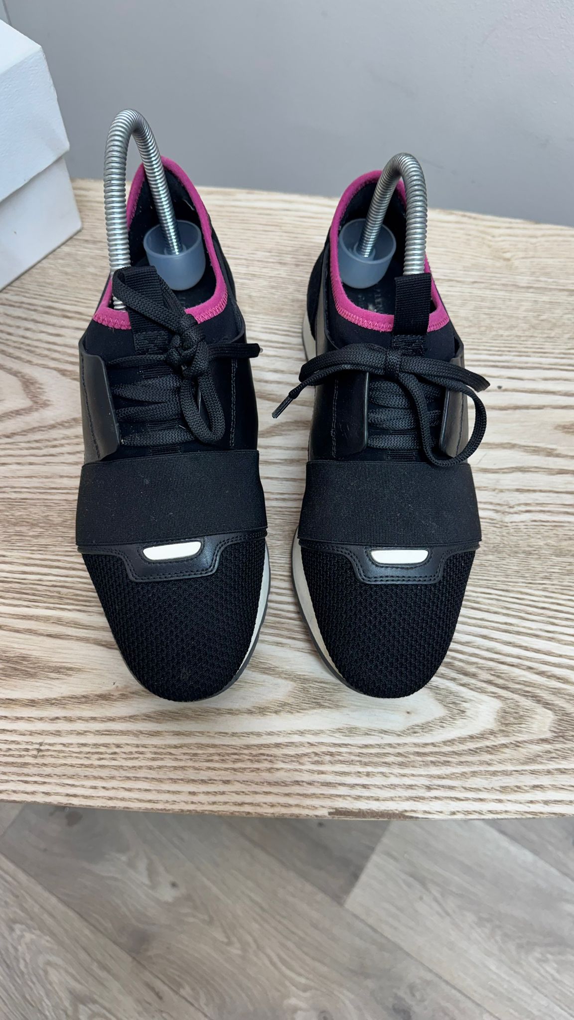 Balenciaga Pink Black Race Runner Trainers – EU 38 / UK 5