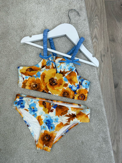 Kids Zimmermann Blue Yellow Flower Bikini -Age 8