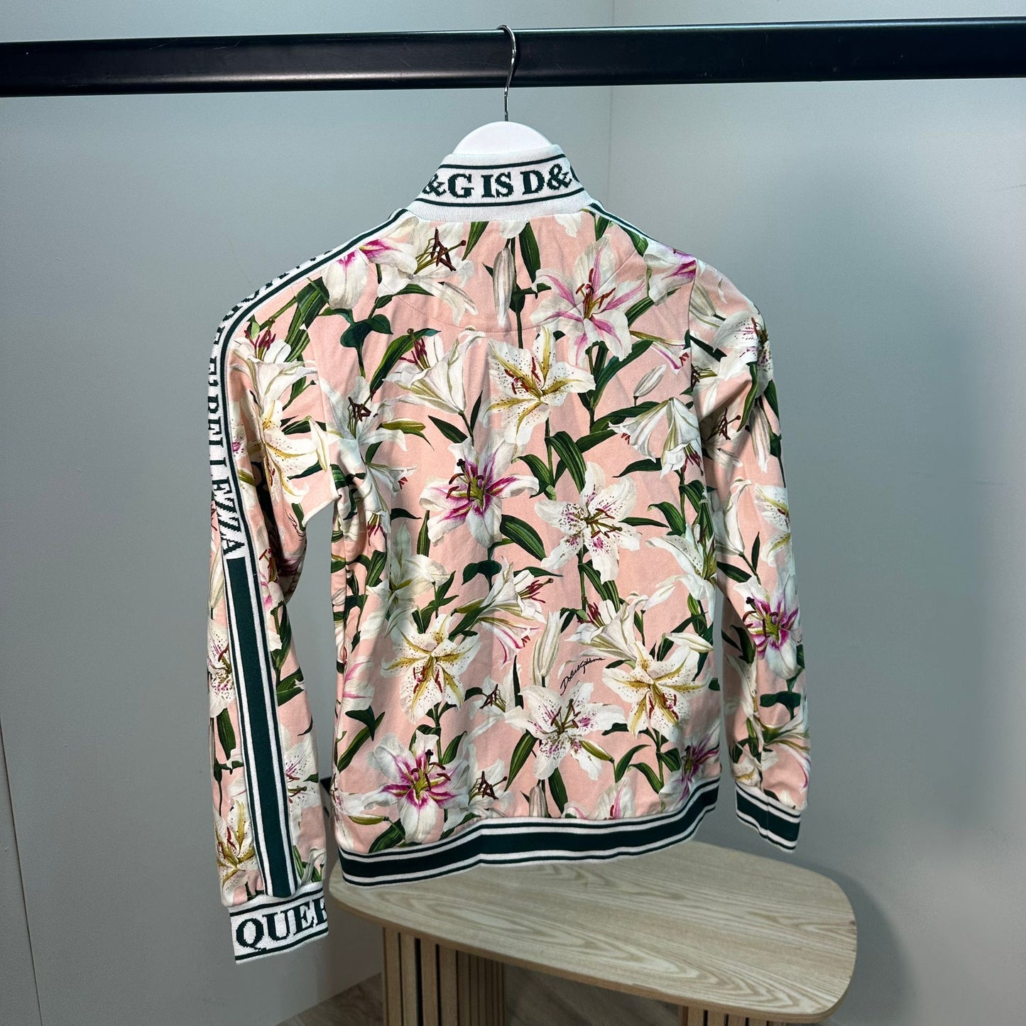 Kids Dolce & Gabbana Peach Green Floral Zip-Up Jacket – Age 11-12