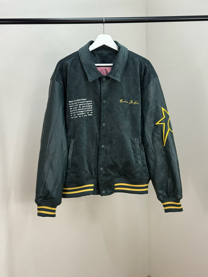 Manière De Voir MVP Green Yellow Bomber Jacket - Large