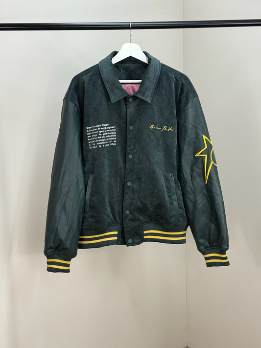 Manière De Voir MVP Green Yellow Bomber Jacket - Large
