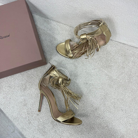 Gianvito Rossi Gold Tassel 'Noelle' Heels - UK 6