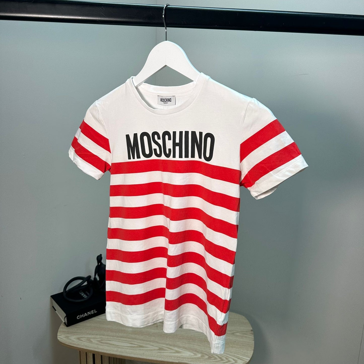 Kids Moschino Red Stripe T-Shirt – Age 12