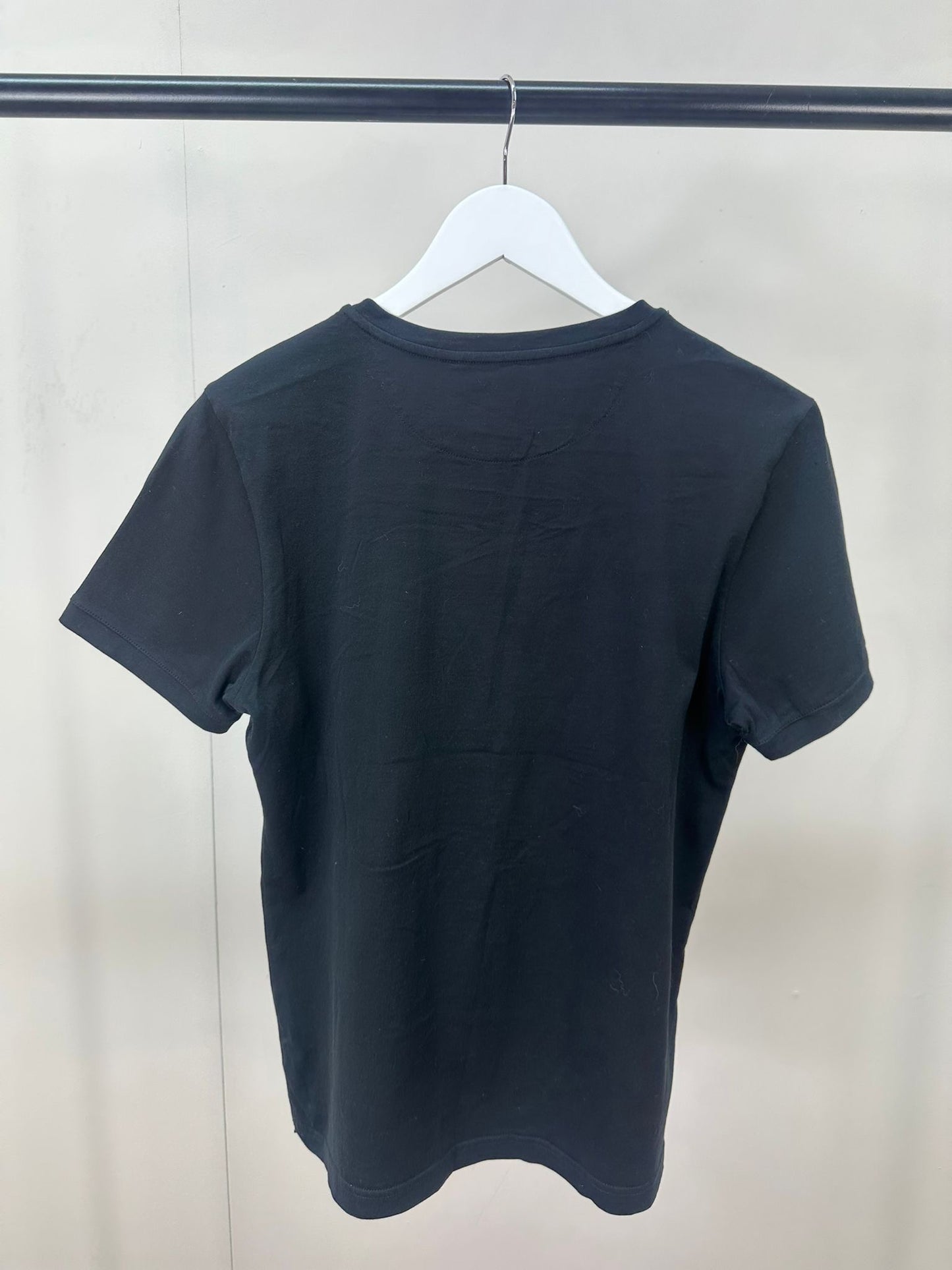 Fendi Black Yellow Logo T-Shirt - Small