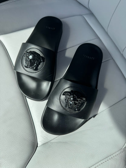 Versace Black Medusa Pool Slides - UK 6