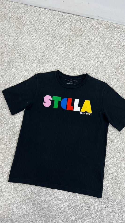 Kids Stella McCartney Black Logo T-Shirt - Age 6
