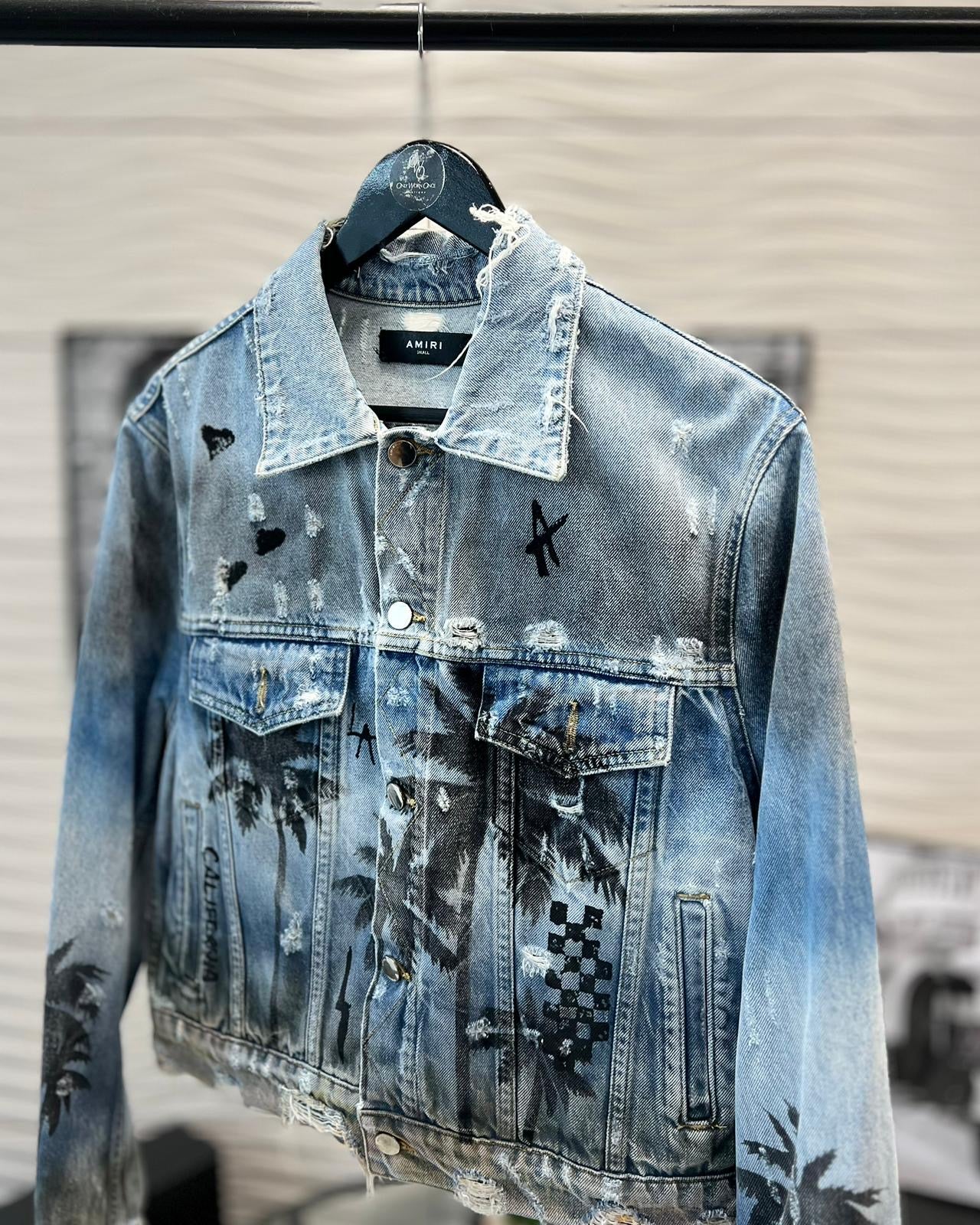 Puffer Coat Amiri Denim Jacket Palm Tree Amiri Palm Recognized Tree