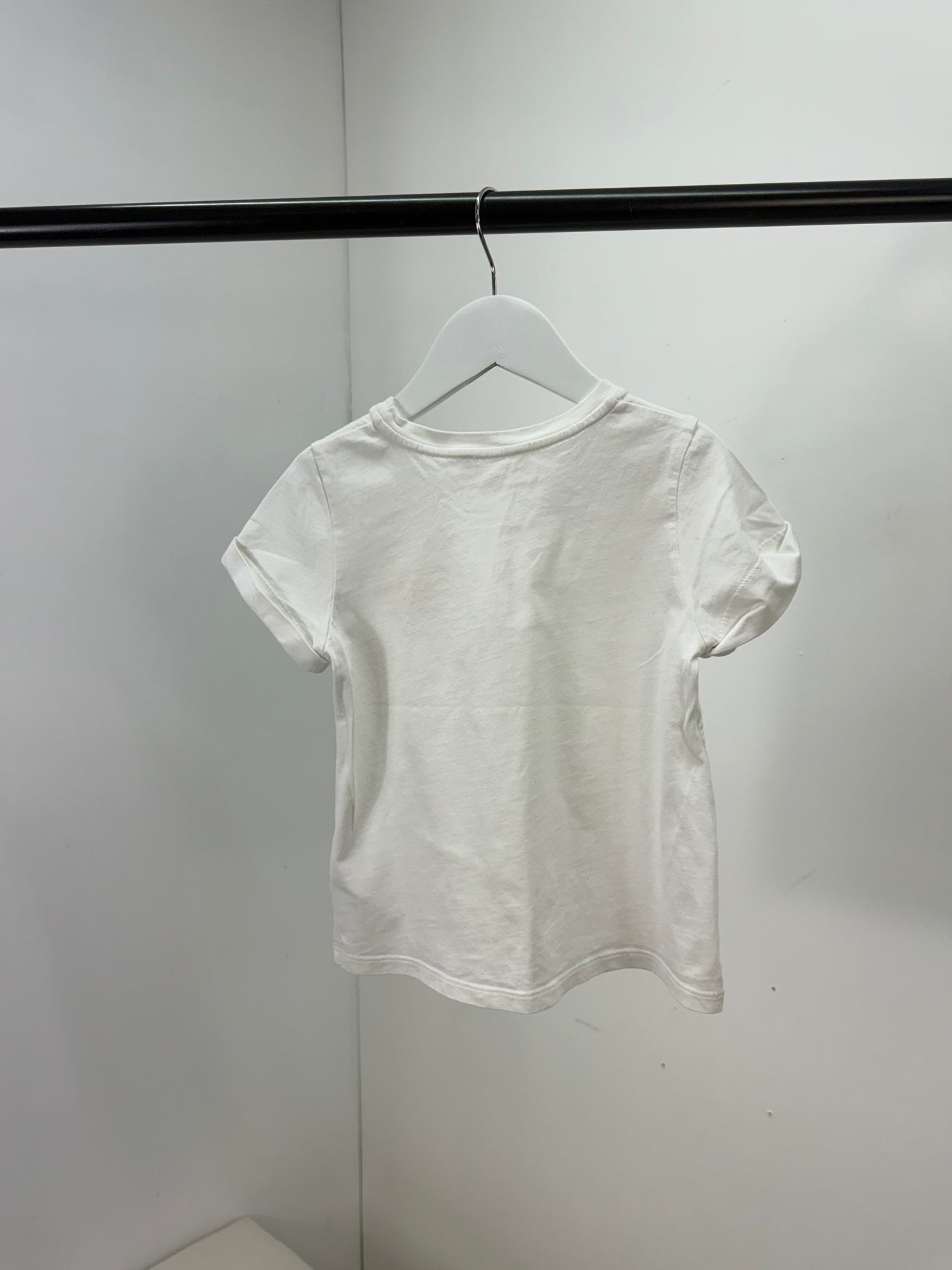 Kids Chloe White Heart Logo T-Shirt - Age 6