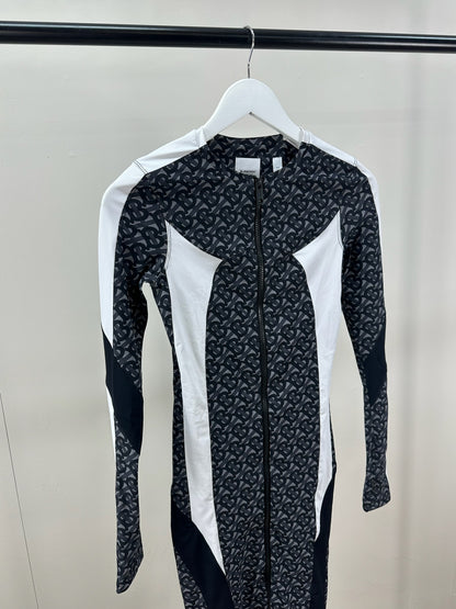 Burberry Burberry Zip Adaline Monogram Logo Dress- XS