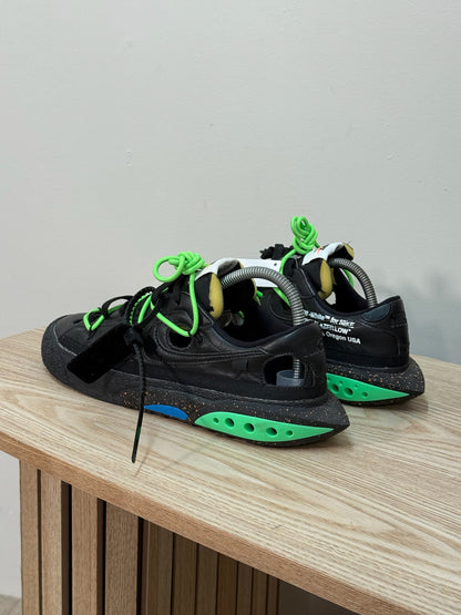 Nike X Off-White Nike Blazer Low Off-white Black Electro Green - Uk 8