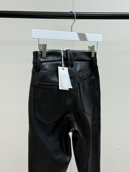 Good America Black Leather Flare Pants , New With Tags - 0/25
