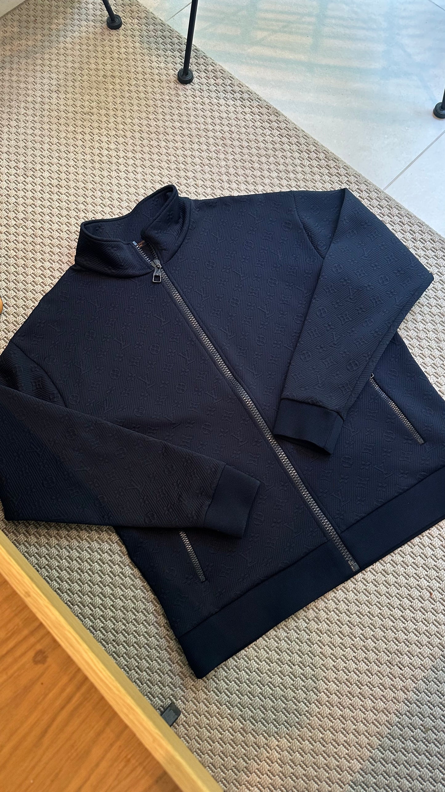 Louis Vuitton Navy Technical Zip Track Jacket - XL