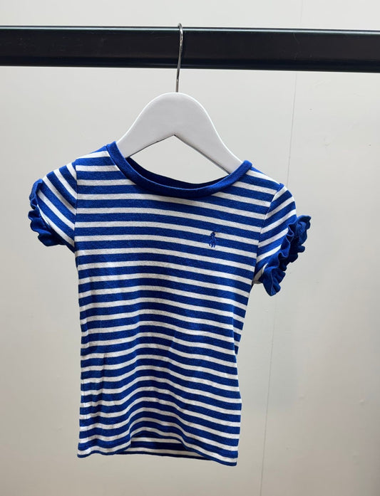Kids Ralph Lauren Blue Stripe T-Shirt – Age 4