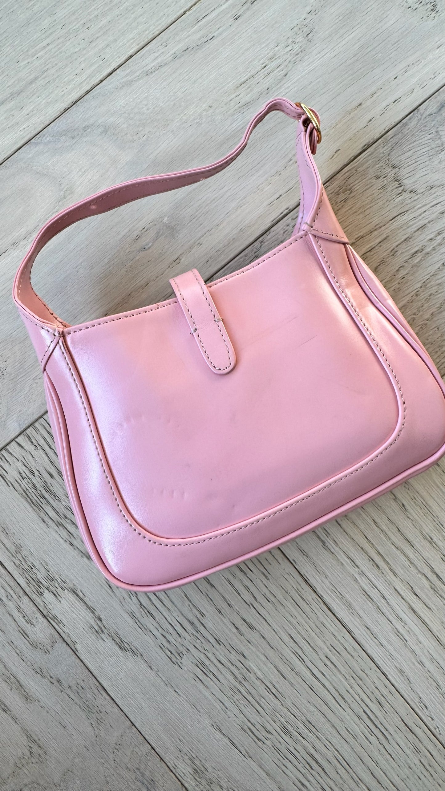 Gucci Jackie 1962 Pink Leather Handbag