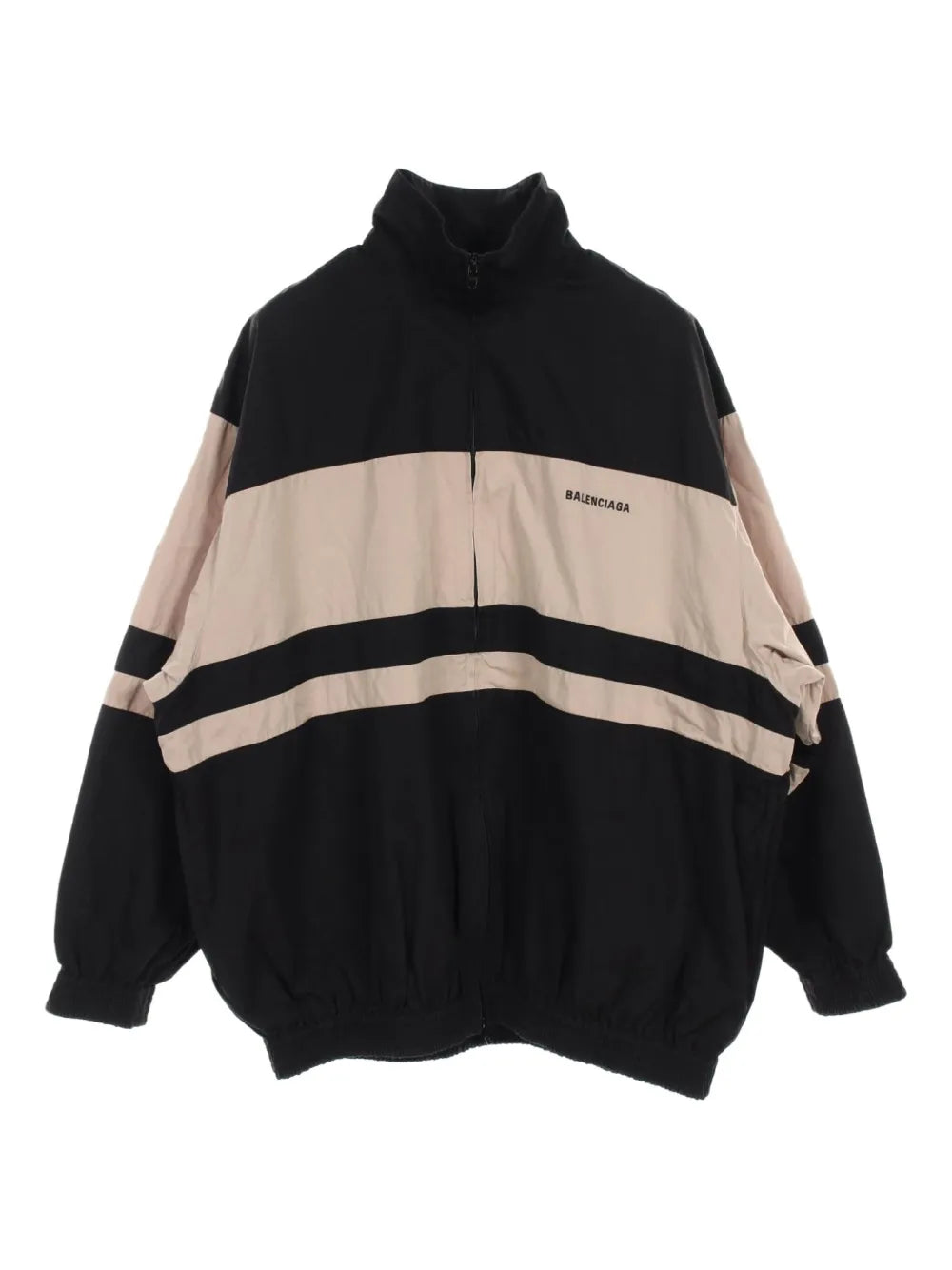 Balenciaga Black Nude Bomber Track Windbreaker Jacket - size 44-L