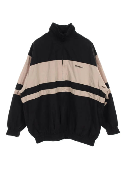 Balenciaga Black Nude Bomber Track Windbreaker Jacket - size 44-L