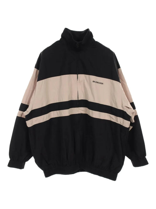 Balenciaga Black Nude Bomber Track Windbreaker Jacket - size 44-L