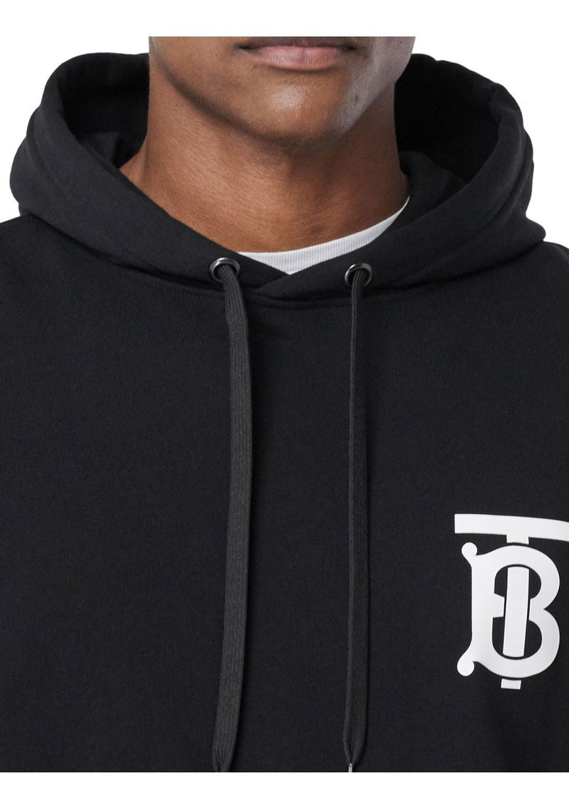 Burberry Monogram Motif ‘TB’ Cotton Hoodie – Medium