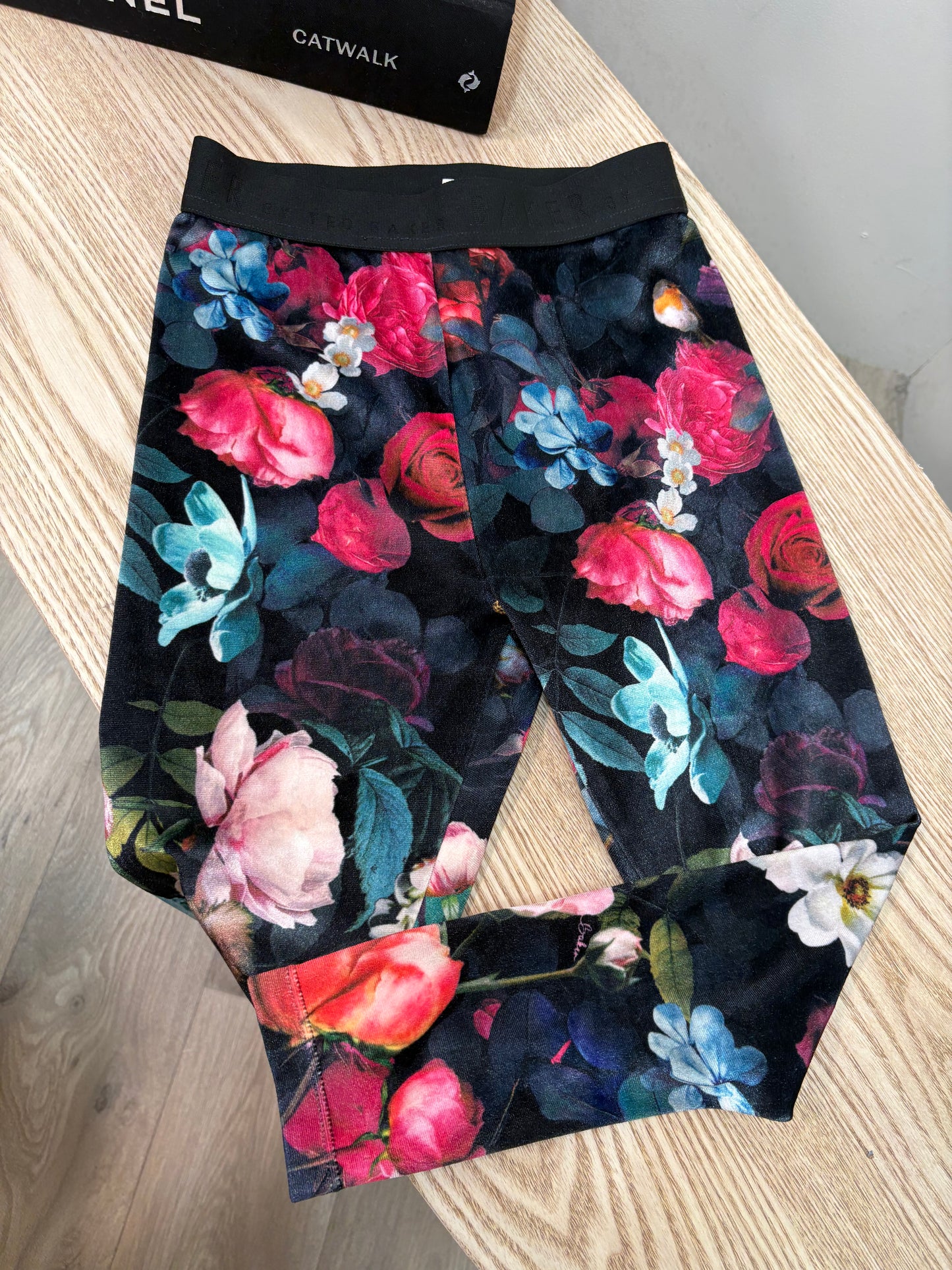 Kids Ted Baker Black Floral Leggings – Age 7