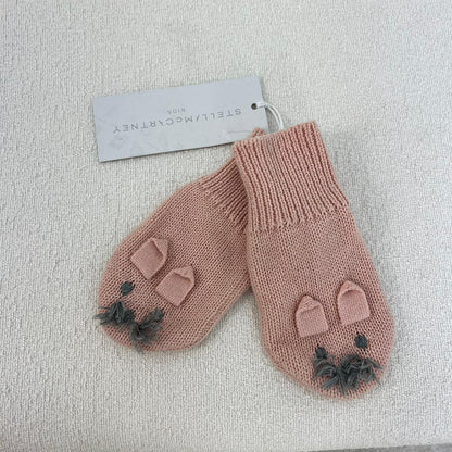 Kids Stella McCartney Pink Knitted Mittens