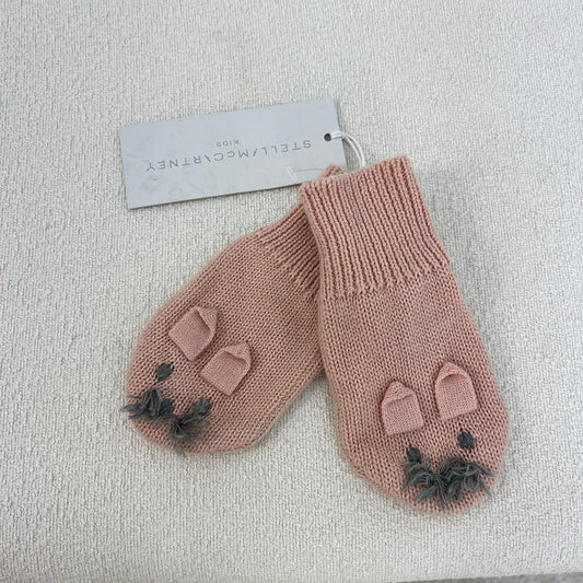 Kids Stella McCartney Pink Knitted Mittens