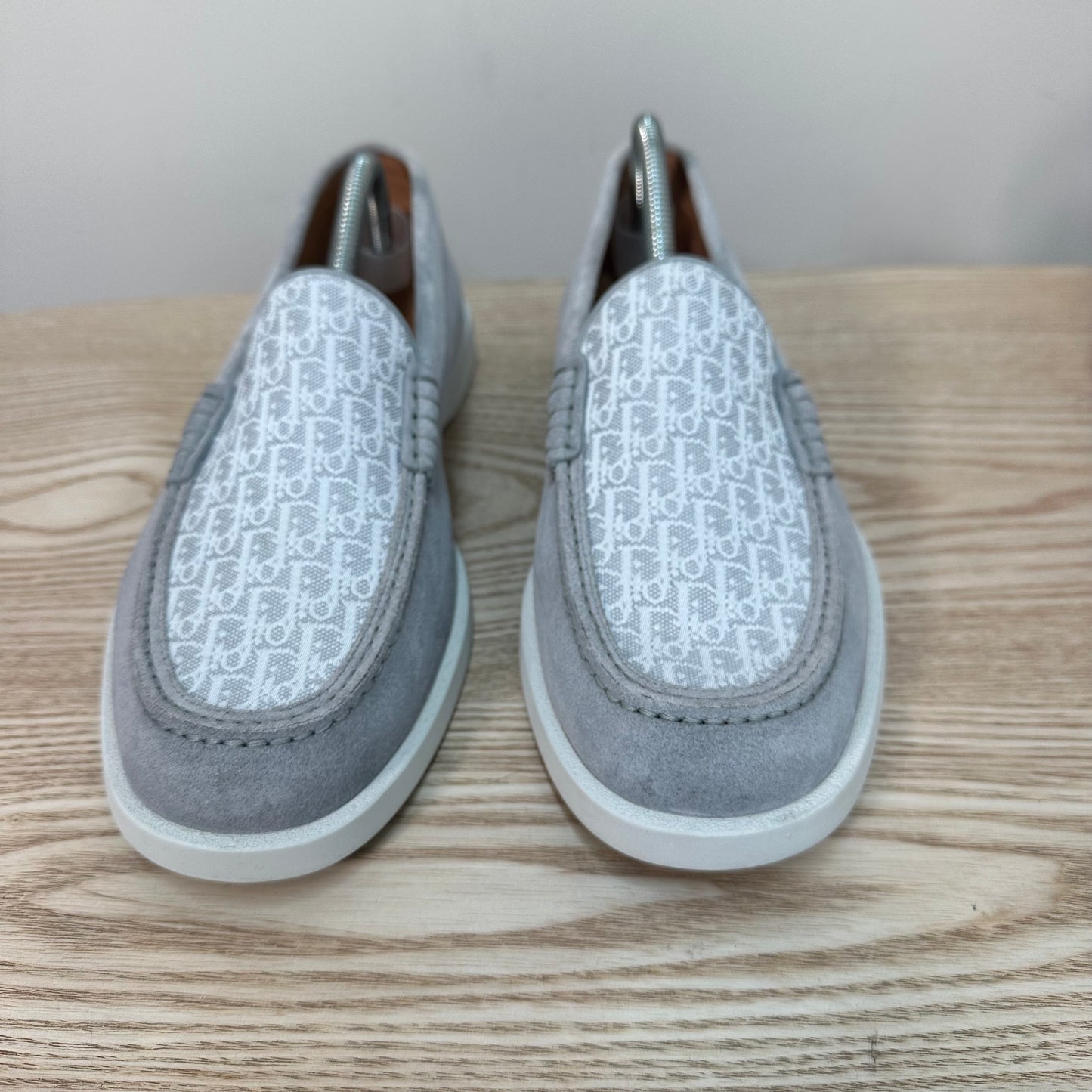 Dior Granville Light Grey Suede Oblique Loafer – UK 8