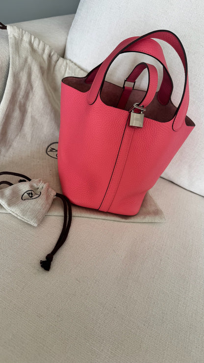 Hermès Pink Clements Picotin lock bag