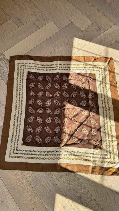 Cartier Les Must De Cartier Chains Interlock Silk Scarf – 84 x 84 cm