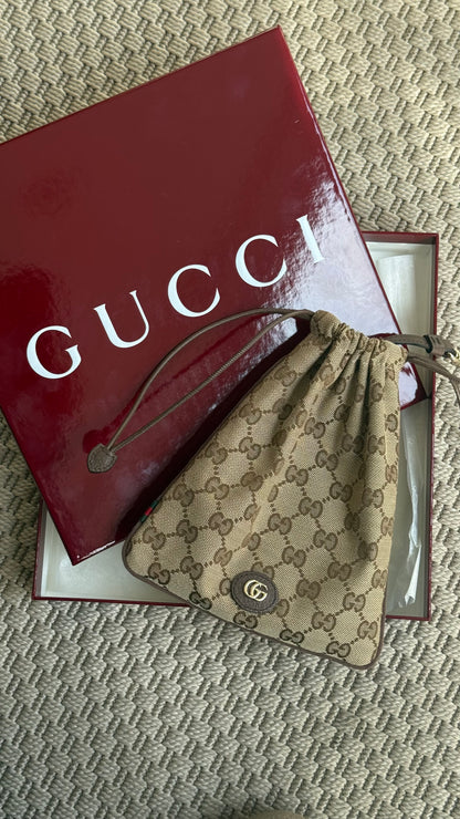 Gucci Beige & brown Minuet pouch charm