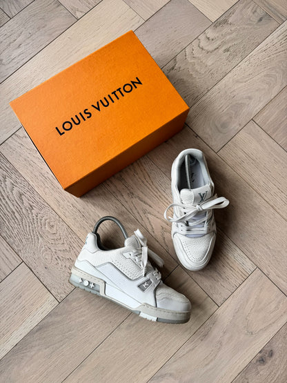 Louis Vuitton White Monochrome Trainers – EU 38 / UK 5