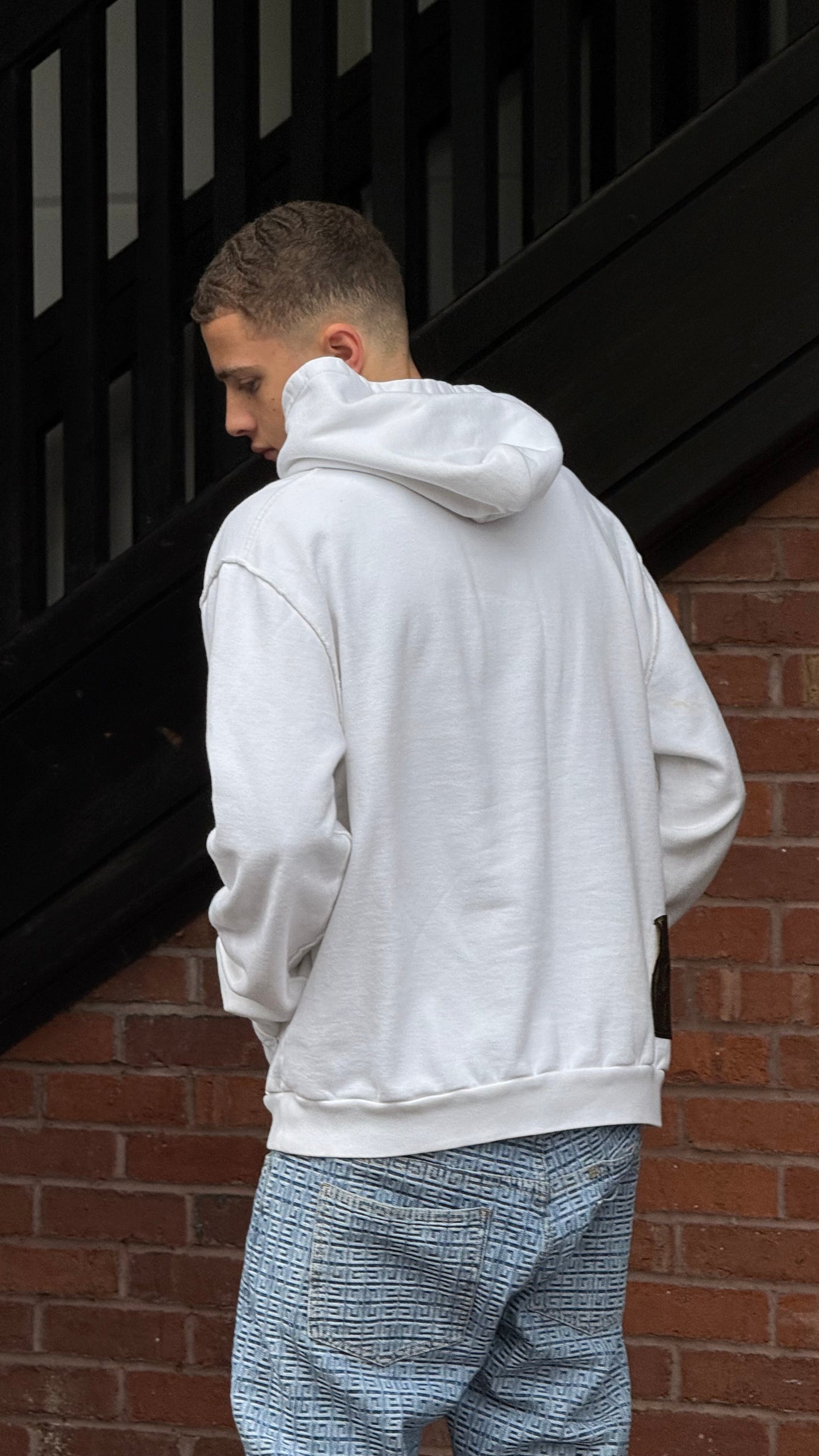 Louis Vuitton White Care Inside Out Hoodie - XXXXL