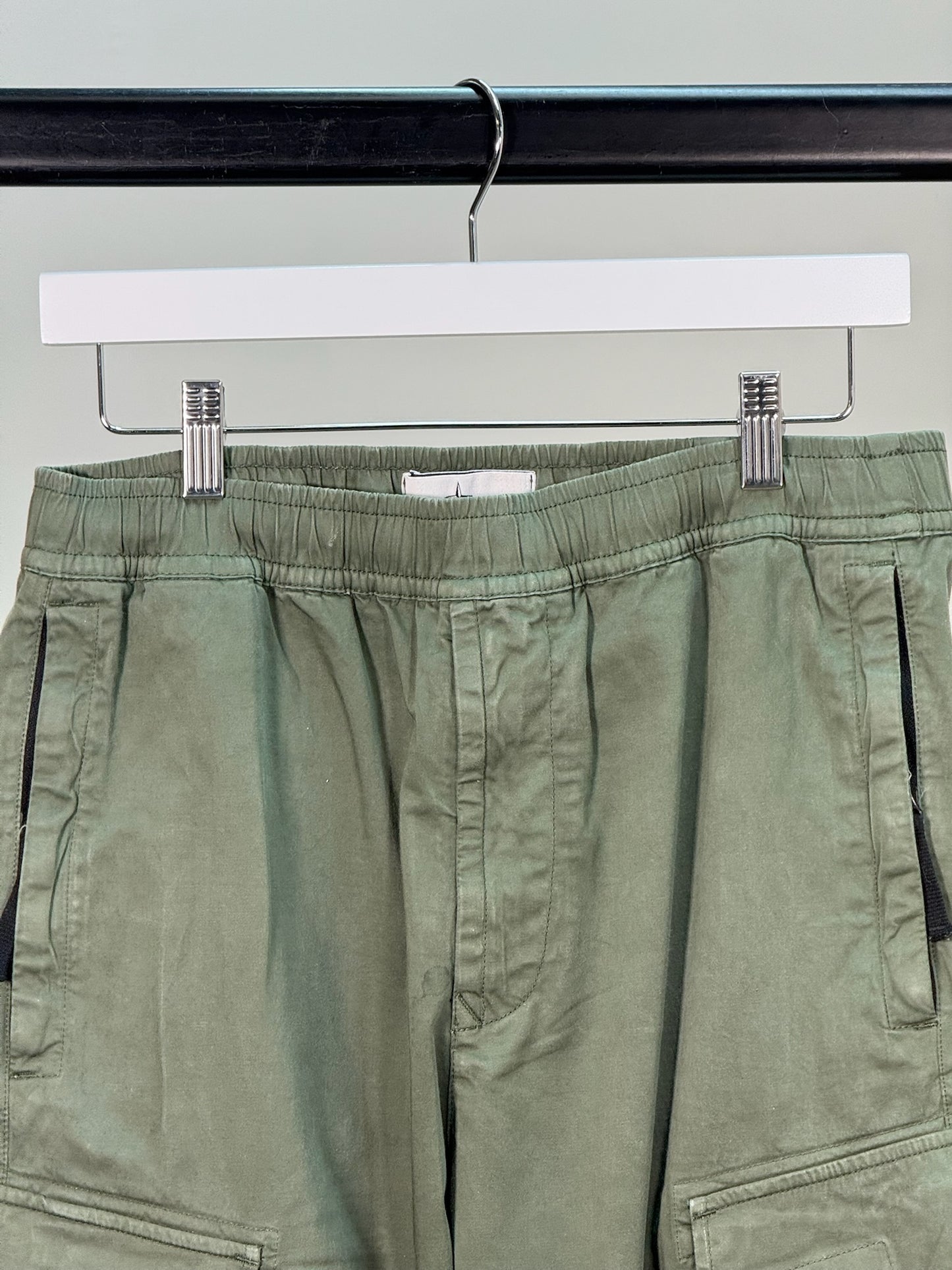 Stone Island Khaki Cargo Track Pants - 32 Waist