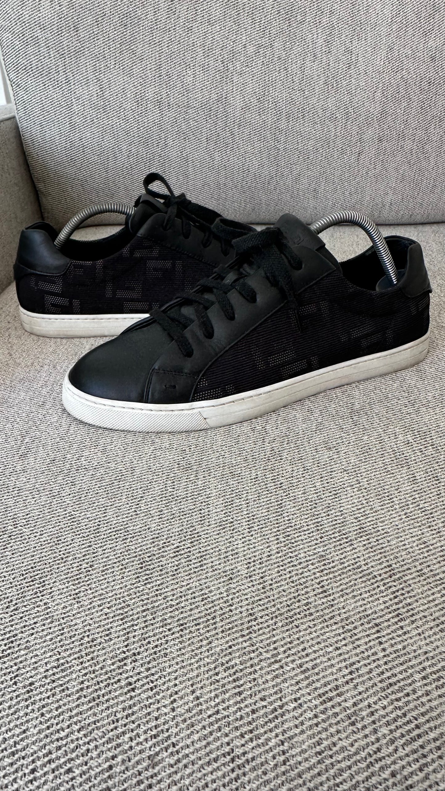 Fendi Black FF Insert Trainers – UK 8