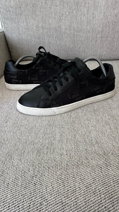Fendi Black FF Insert Trainers – UK 8
