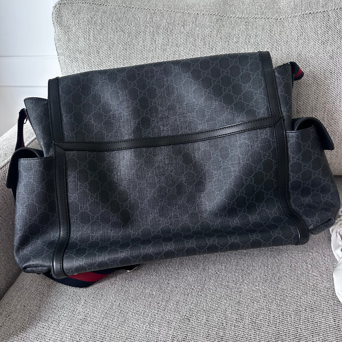 Gucci Navy Red GG Supreme Baby Changing Bag