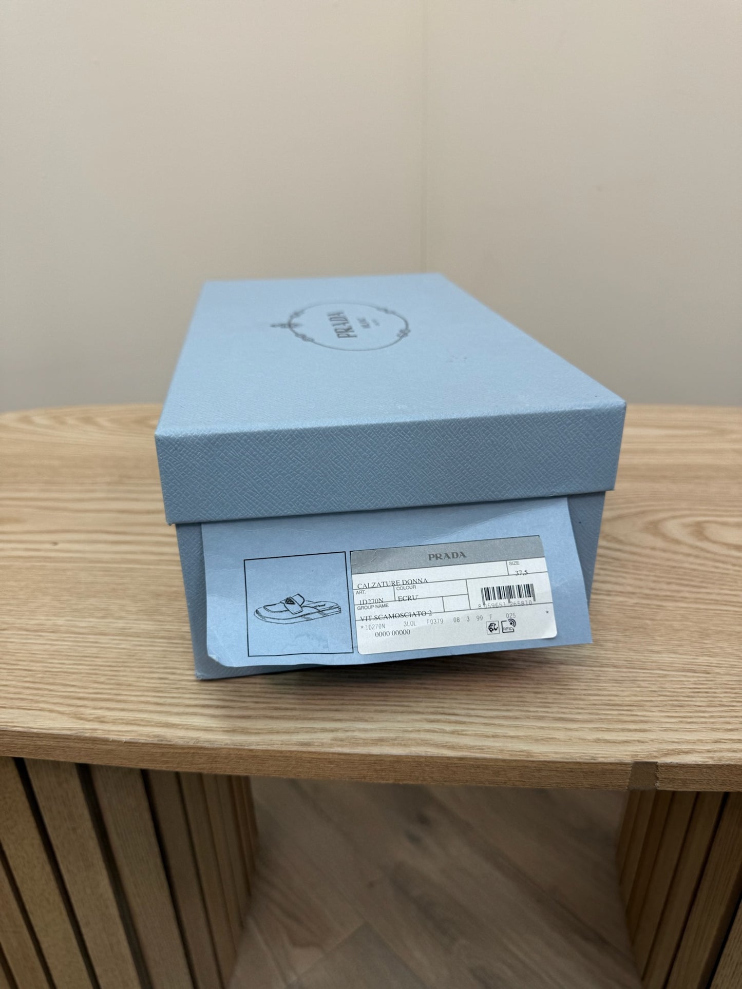Prada Nude Suede Loafer Mules- Brand New In Box Uk 4.5