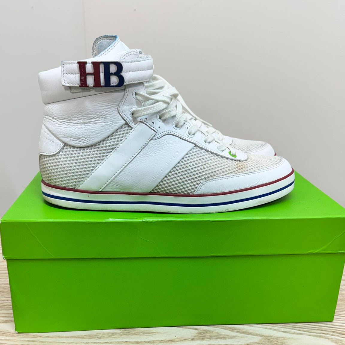 Hugo Boss Mens White Somerset HB High Tops – UK 7