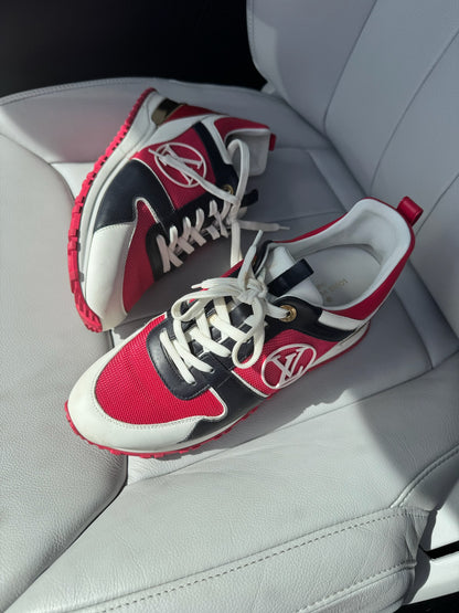 Louis Vuitton Run Away Pink White & Black Trainers - UK 3.5