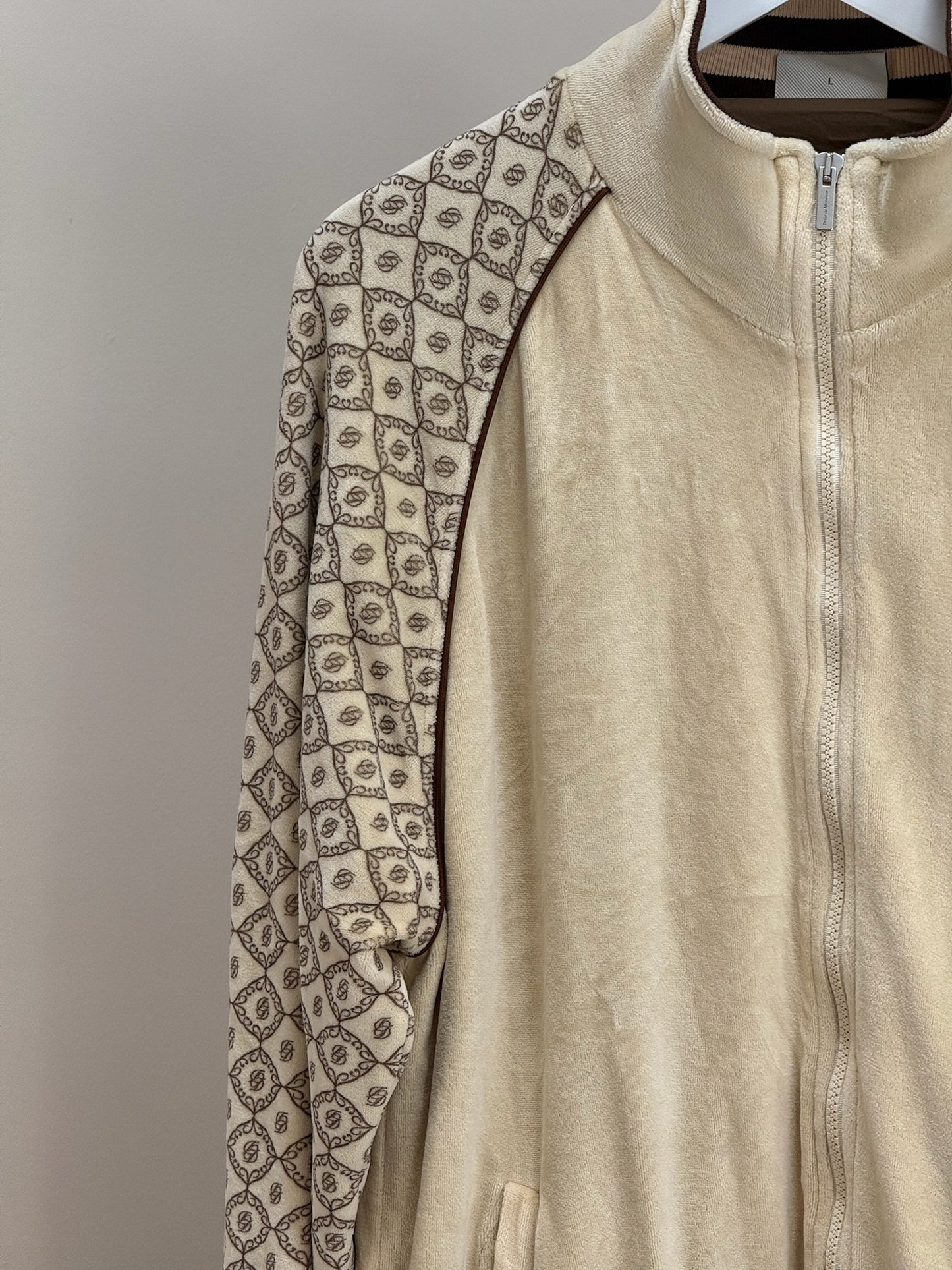 Drole De Monsieur Beige And Brown Zip Up Jacket and Shorts Set - Large