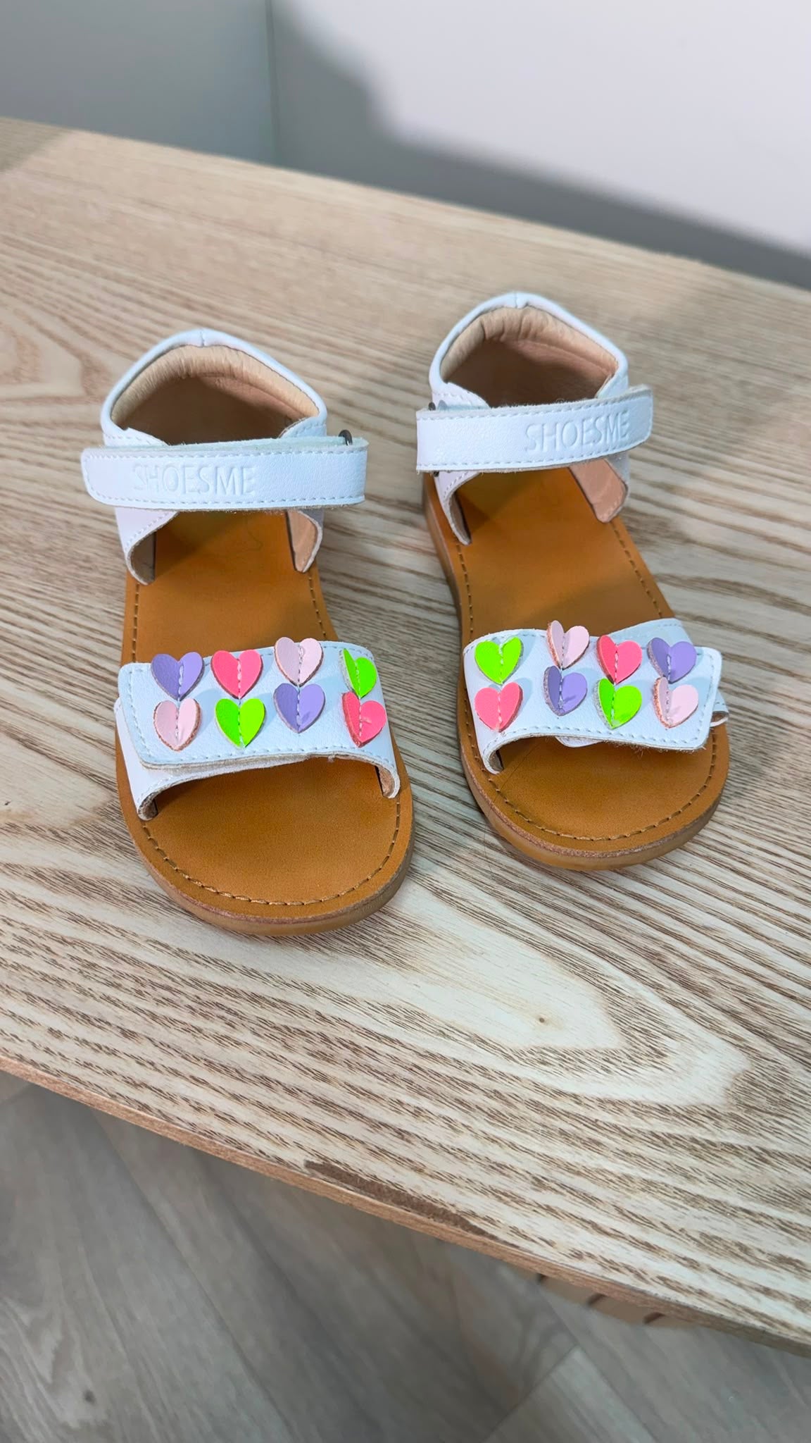 Kids Shoesme White Heart Leather Sandals – EU 25 / UK 8 Kids